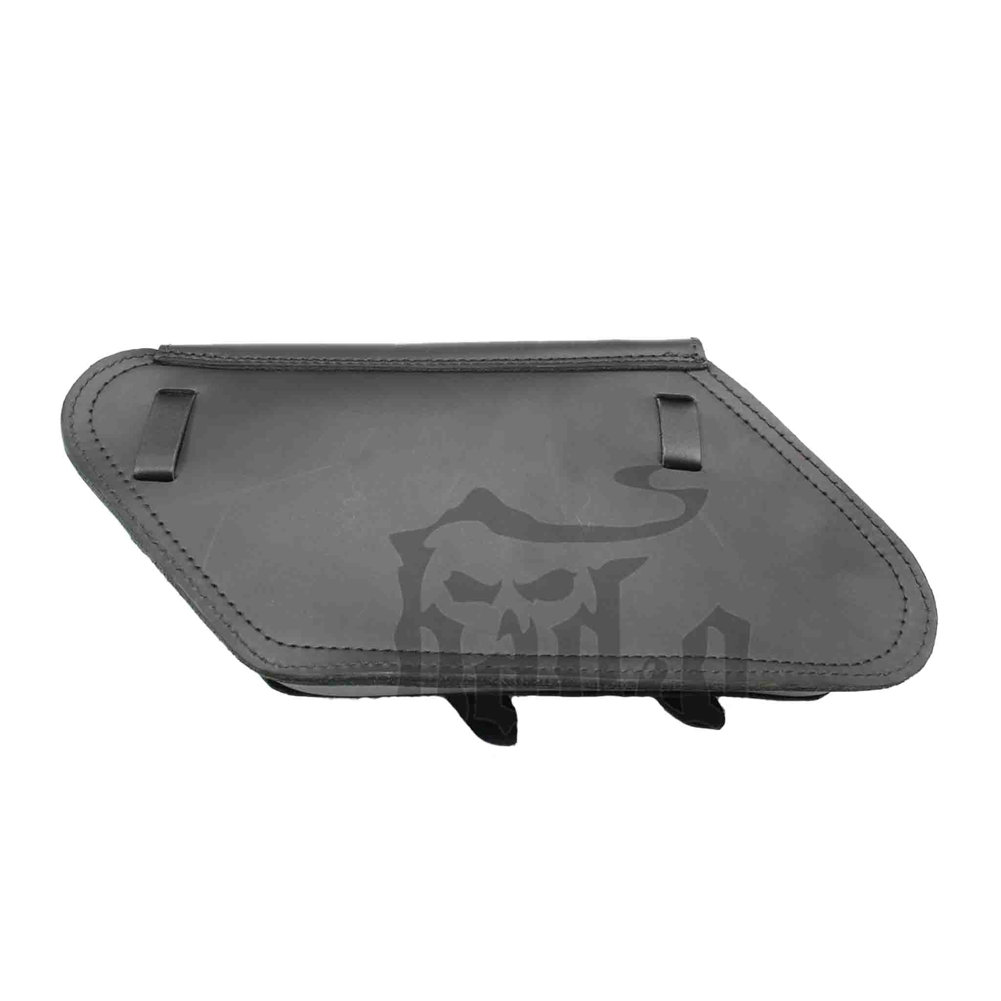 Upgrade your Harley-Davidson® Dyna with the DR04 Dyna Right Side Solo Bag. Hand crafted in USA with premium leather and top quality hardware. Durable and stylish, it's the perfect fit for your motorcycle.