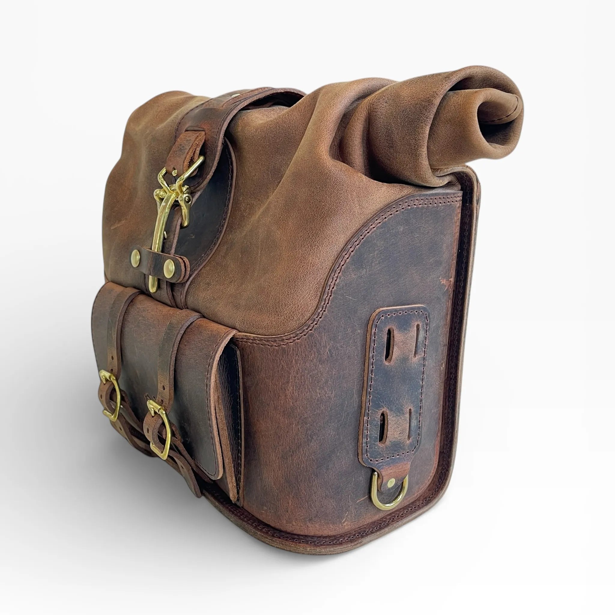 Universal Leather Rolltop Pannier - URP01 (Solo Bag)