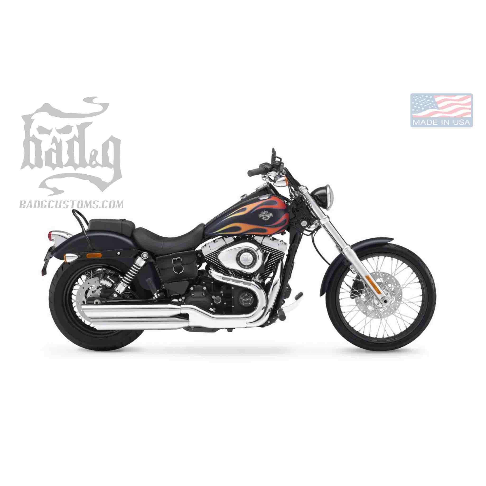 Upgrade your Harley-Davidson® Dyna with the DBB07 Dyna Bolt On Battery Bag. Hand crafted in USA with premium leather and top quality hardware. Durable and stylish, it's the perfect fit for your motorcycle.