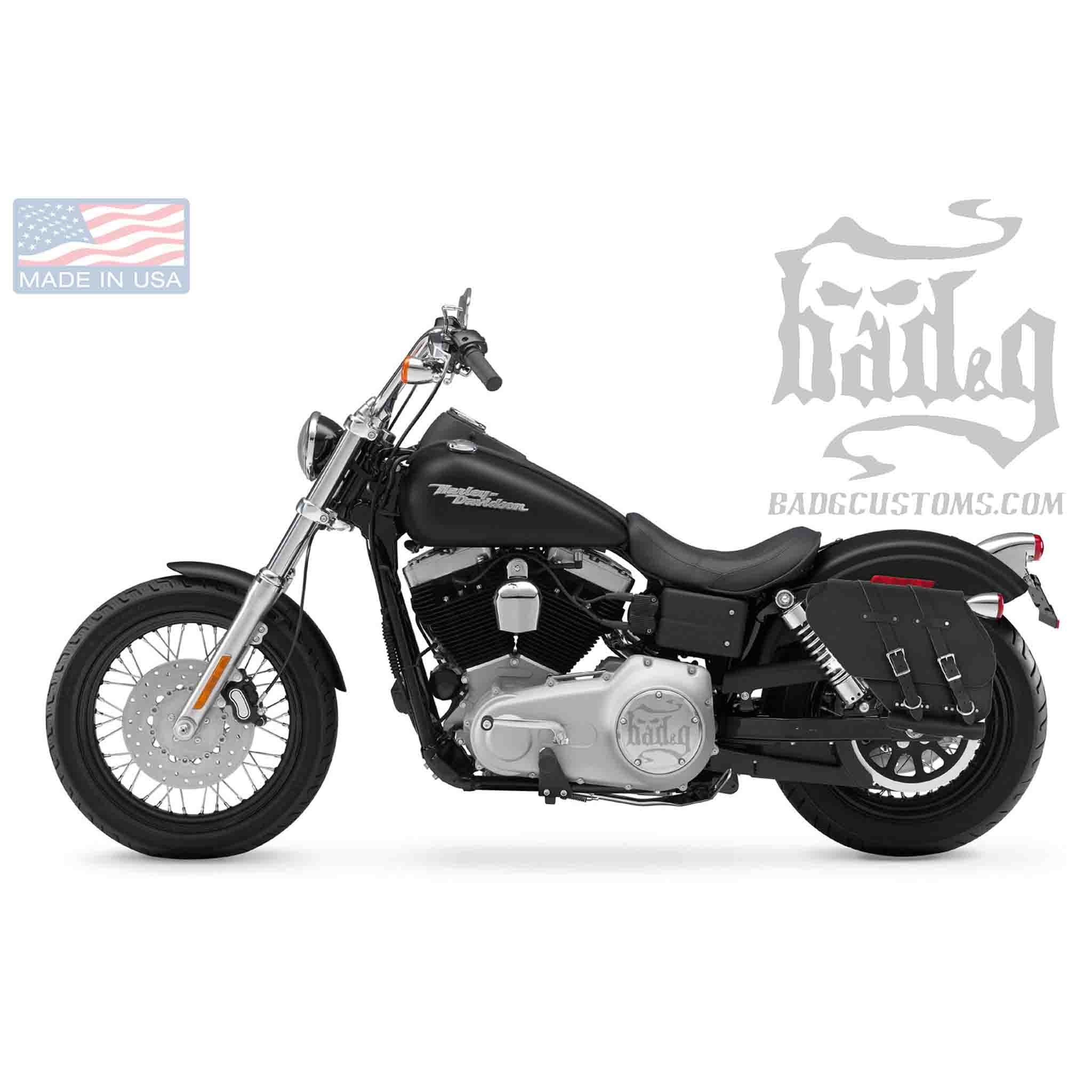 Upgrade your Harley-Davidson® Dyna with the DL01WC Expandable Left Side Saddlebag. Hand crafted in USA with premium water buffalo leather, waxed canvas and stainless steel hardware. Durable and stylish, it's the perfect fit for your motorcycle.